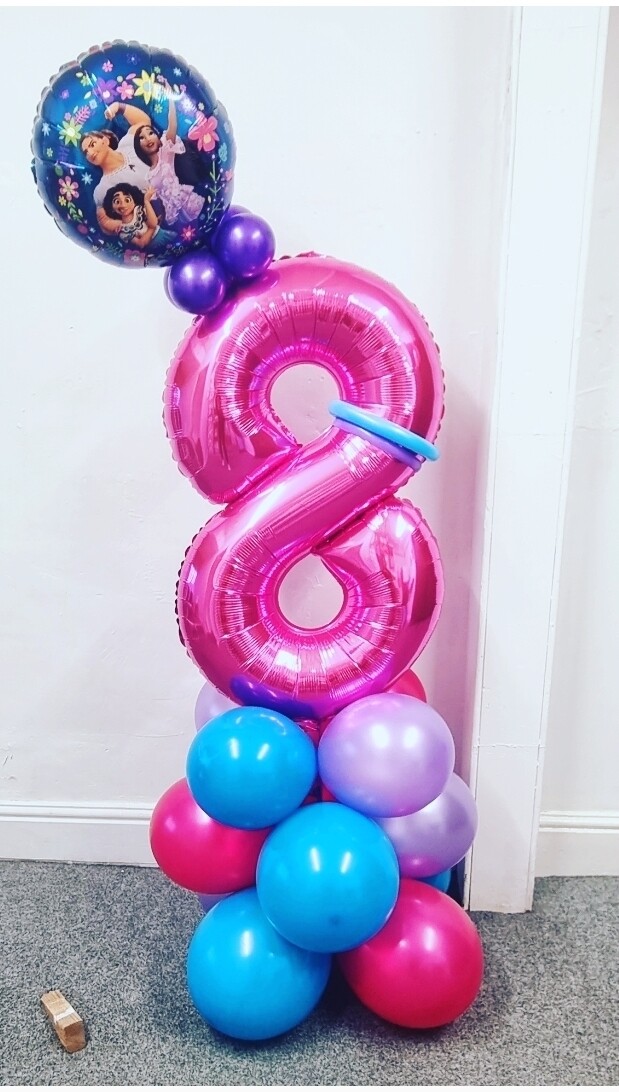 Princess number tower balloon