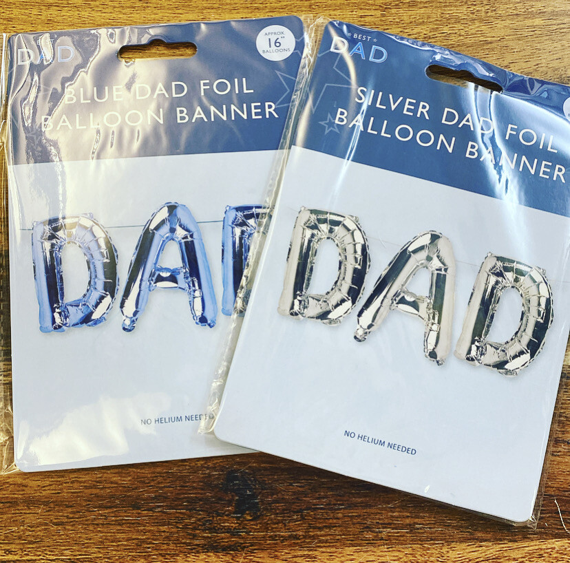 DAD Inflate At Home Balloons - Silver