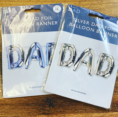 DAD Inflate At Home Balloons - Silver