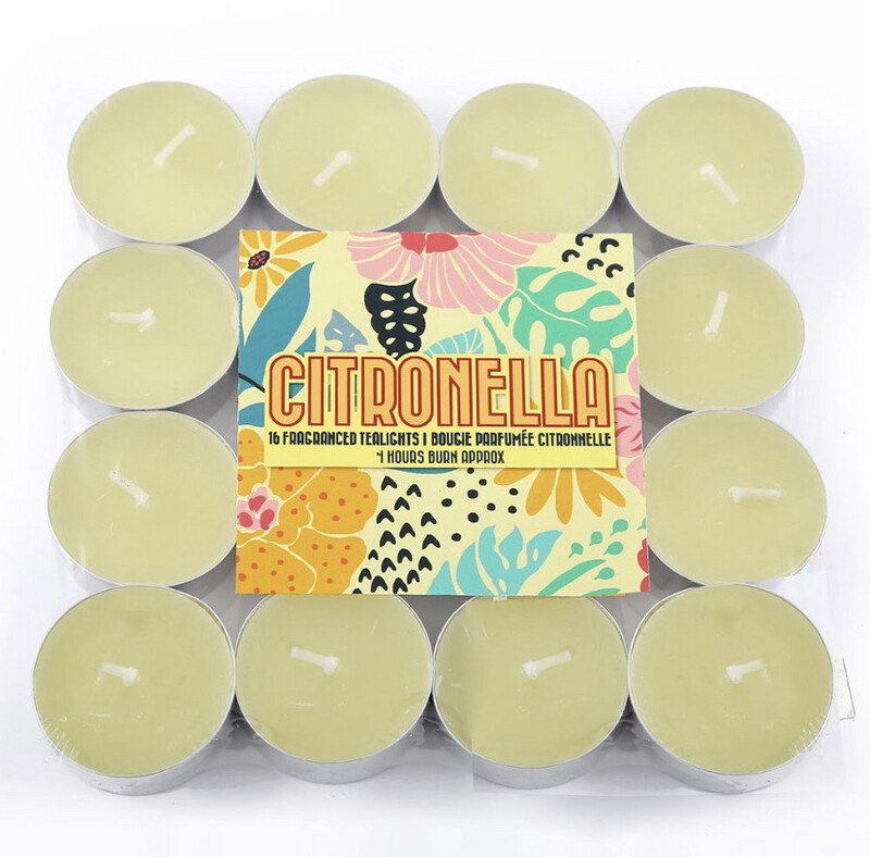 Pack of 16 Citronella Tea lights