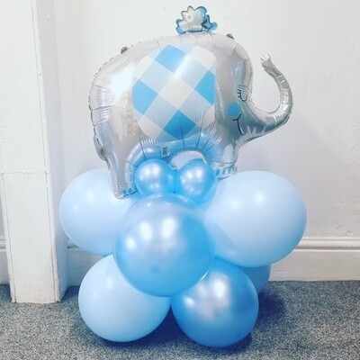 Baby elephant balloon tower