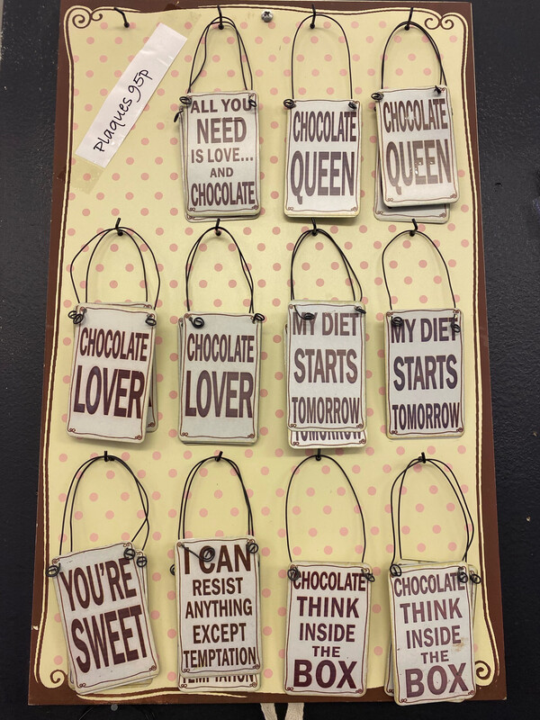 Metal Hanging Plaque - Chocolate Lover Metal Hanging Plaque - Chocolate Lover