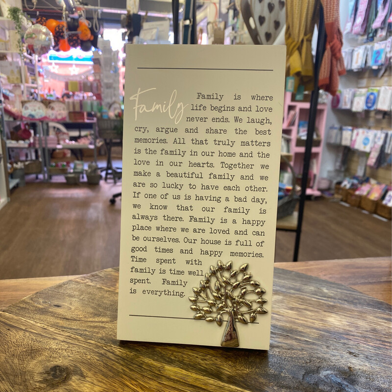 Family Standing Plaque