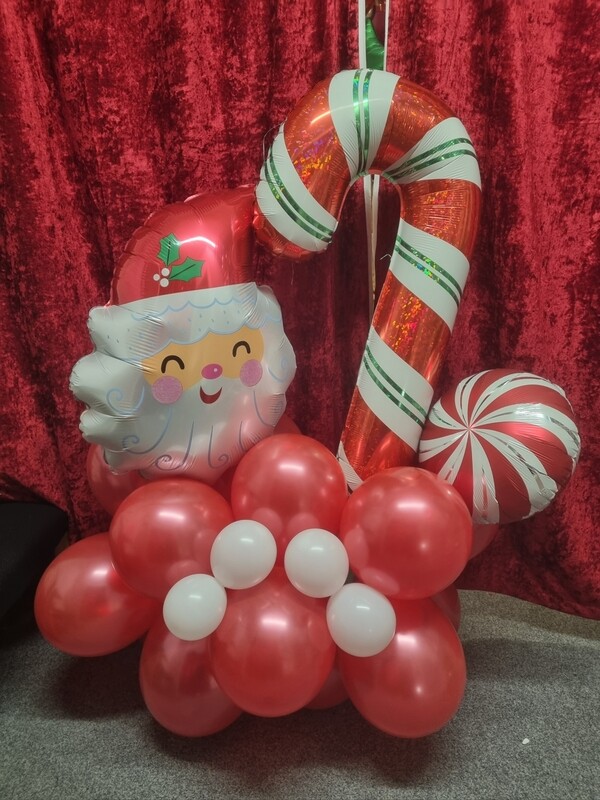 Christmas santa balloon display