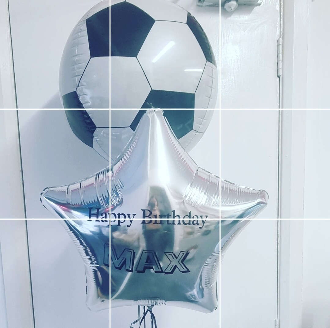 football balloon &amp; personalised star