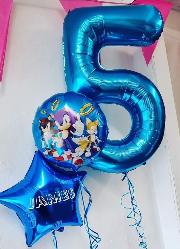 sonic balloon &amp; personalised star