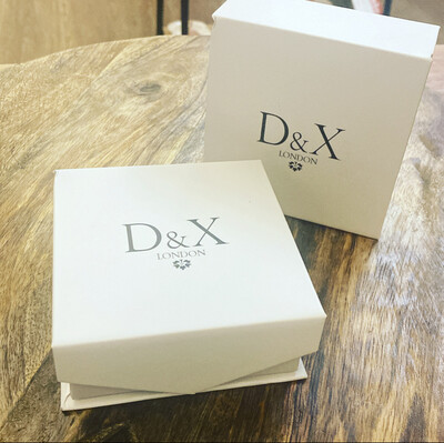 D&amp;X GREY CARDBOARD BRACELETS &amp; EARRINGS BOX PACKAGING - MEDIUM By D&amp;X London