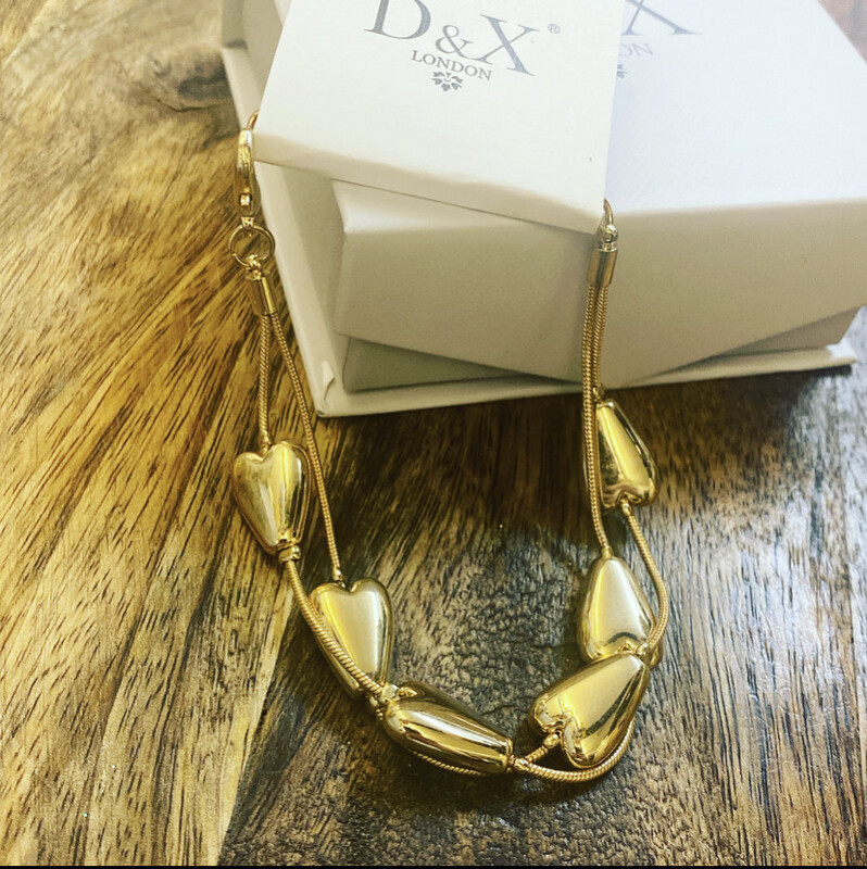 POM Double Adjustable Navy And Silver Bracelets