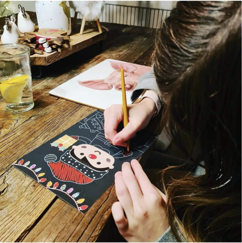 Christmas Scratch Art 