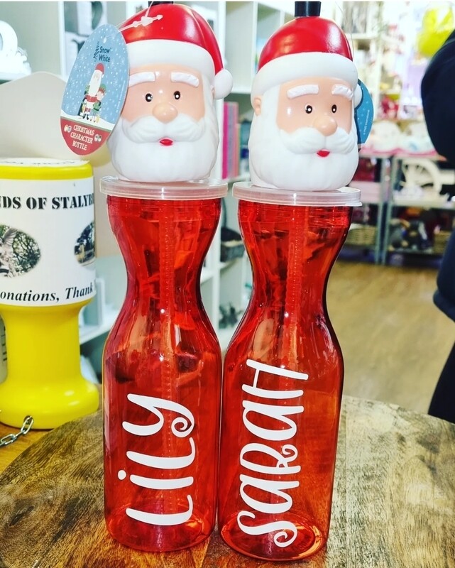 Santa water drinks bottles personalised