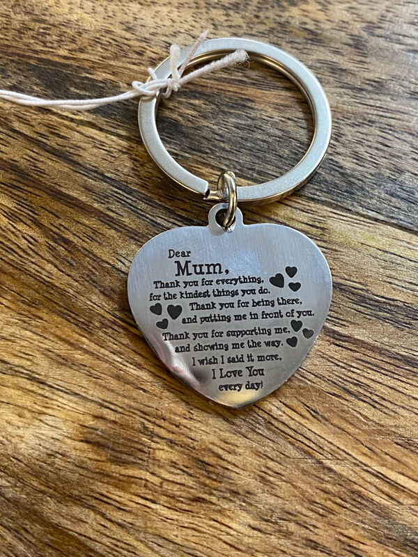 Mum Heart Keyring