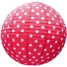 Red Paper Sass And Belle Lampshade Spotty