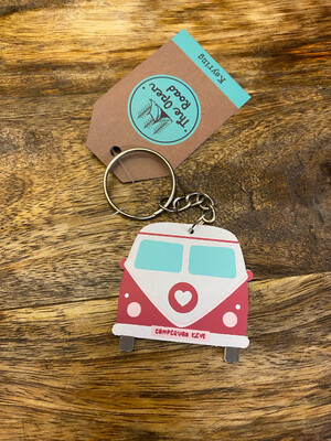 Pink VW Campervan Keyring