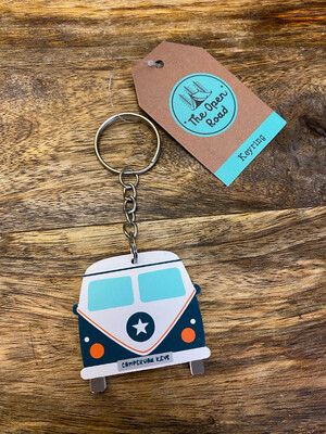 Green VW Campervan Keyring