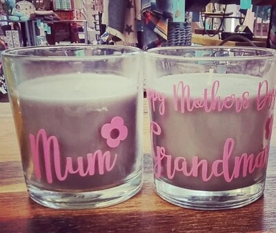 mothersday candle personalised