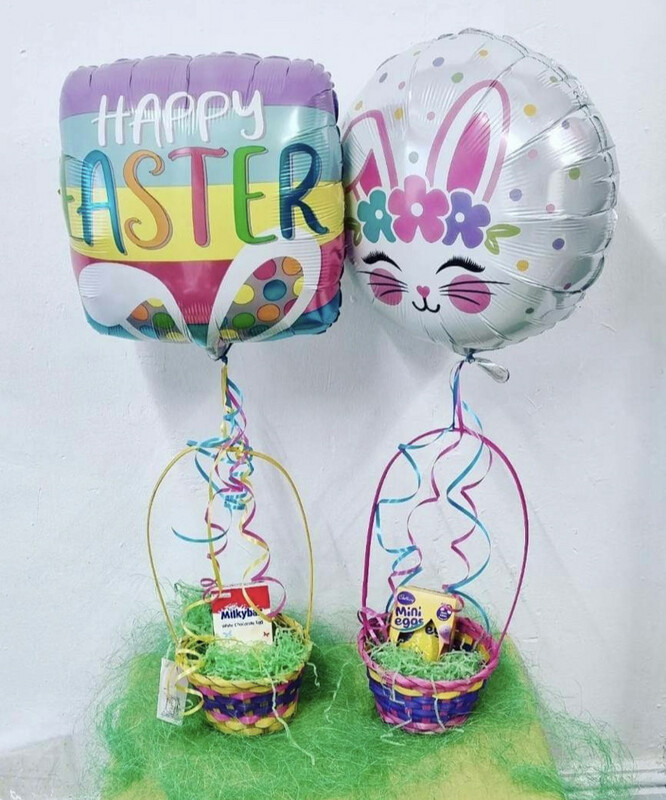 Easter Basket With Balloon And Egg