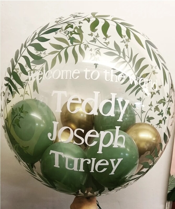 Bubble balloon personalised -  Leaf