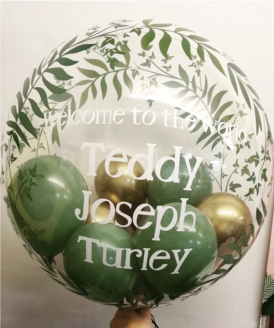 Bubble balloon personalised -  Leaf