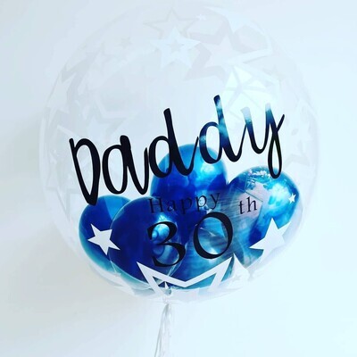 Bubble balloon personalised - Stars