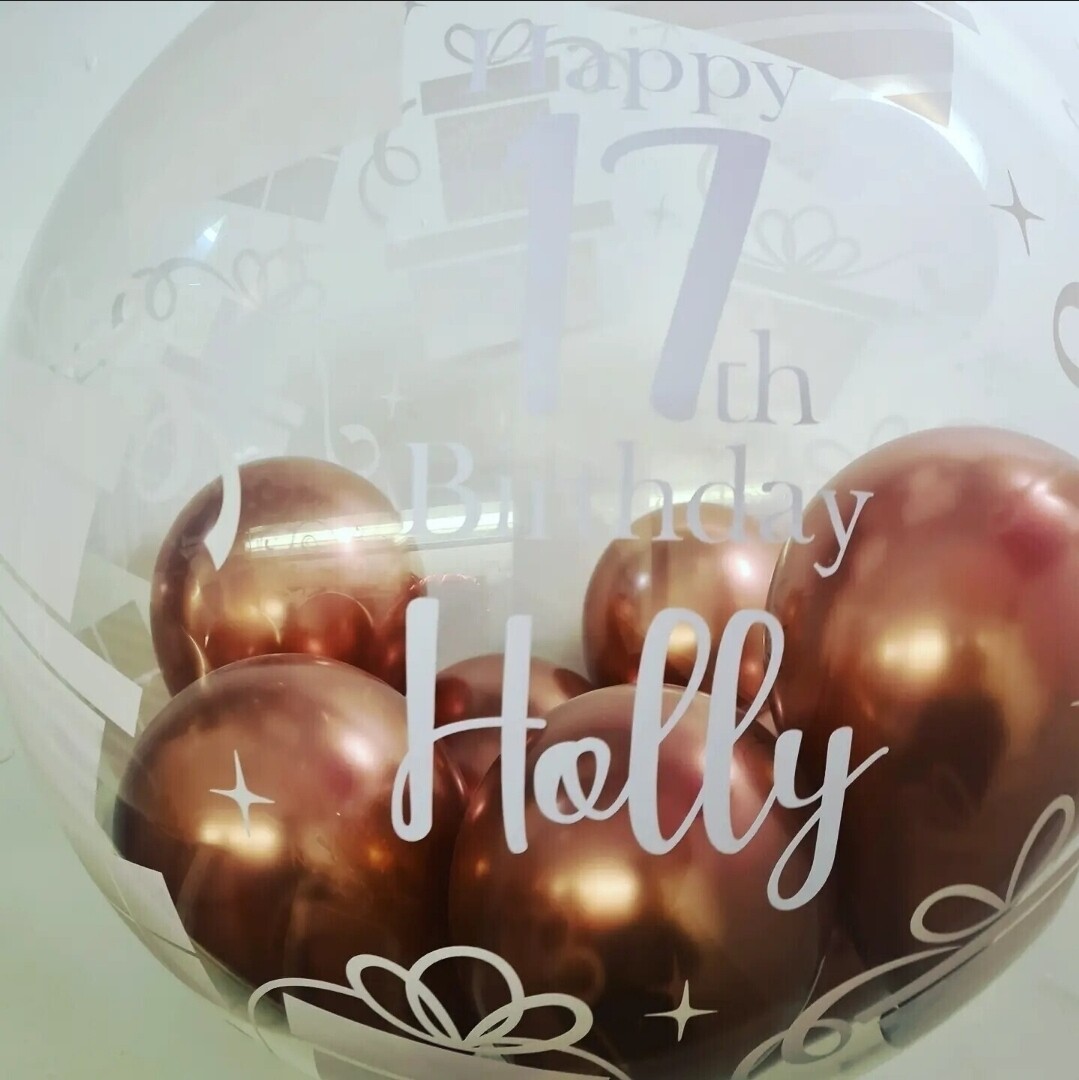 Bubble balloon personalised -  presents