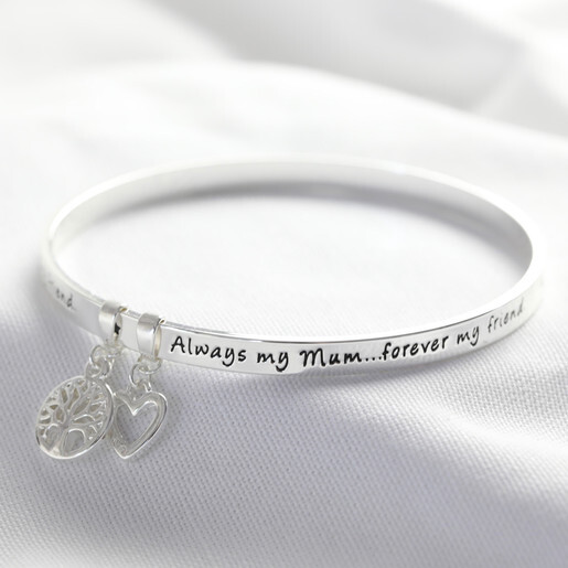 &#39;Grandma&#39; Meaningful Word Bangle in Rose Gold Or Silver By Lisa Angel