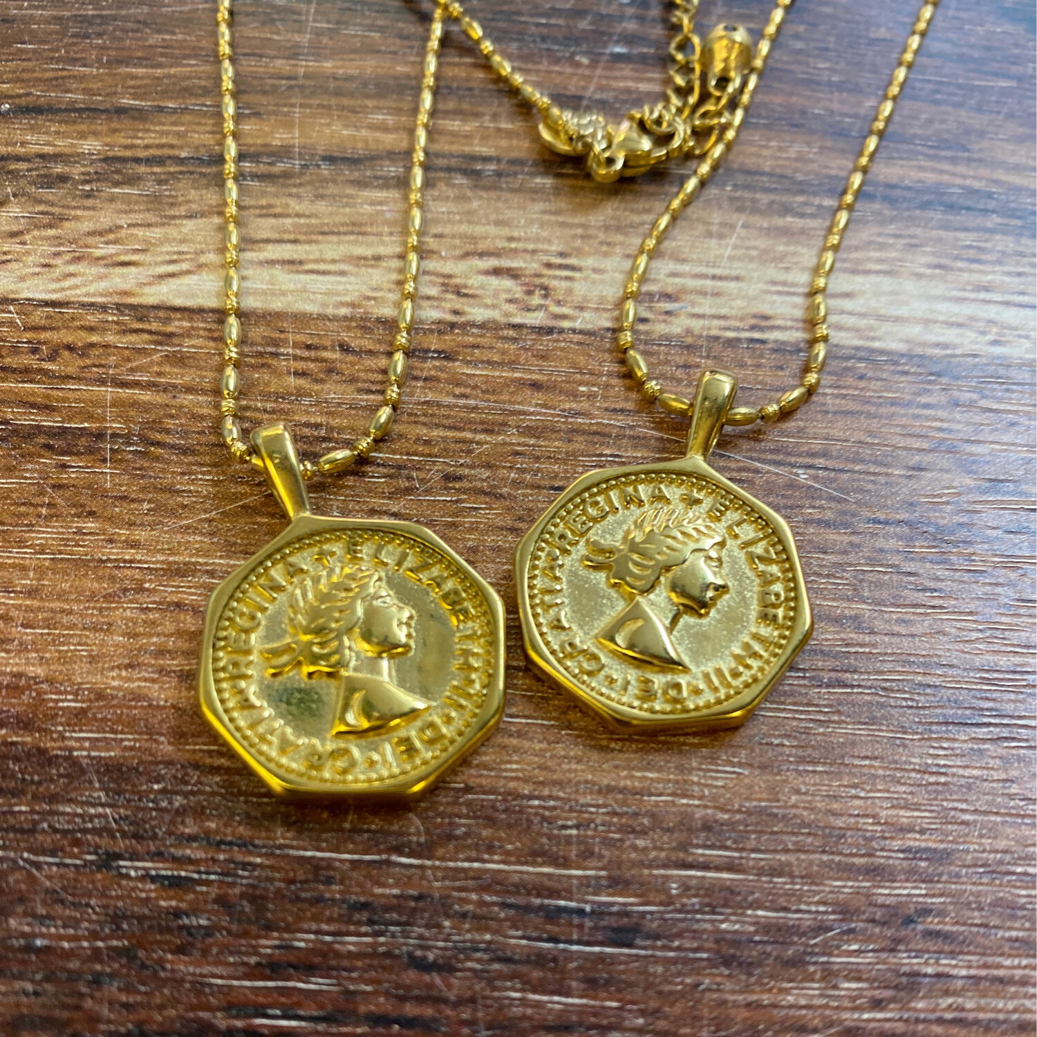 Stunning Pendant Coin Gold Necklace By Lisa Angel