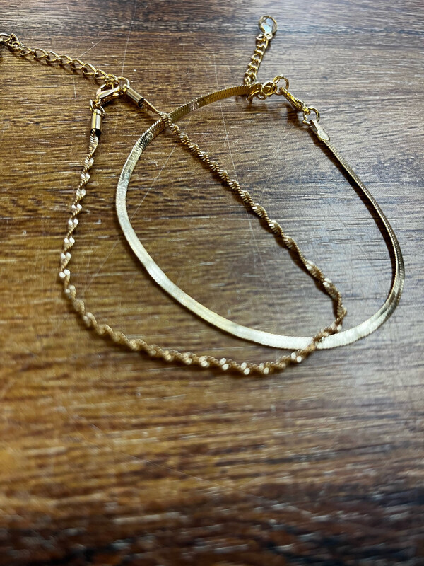Gold Anklets (choose From 2 Deigns)