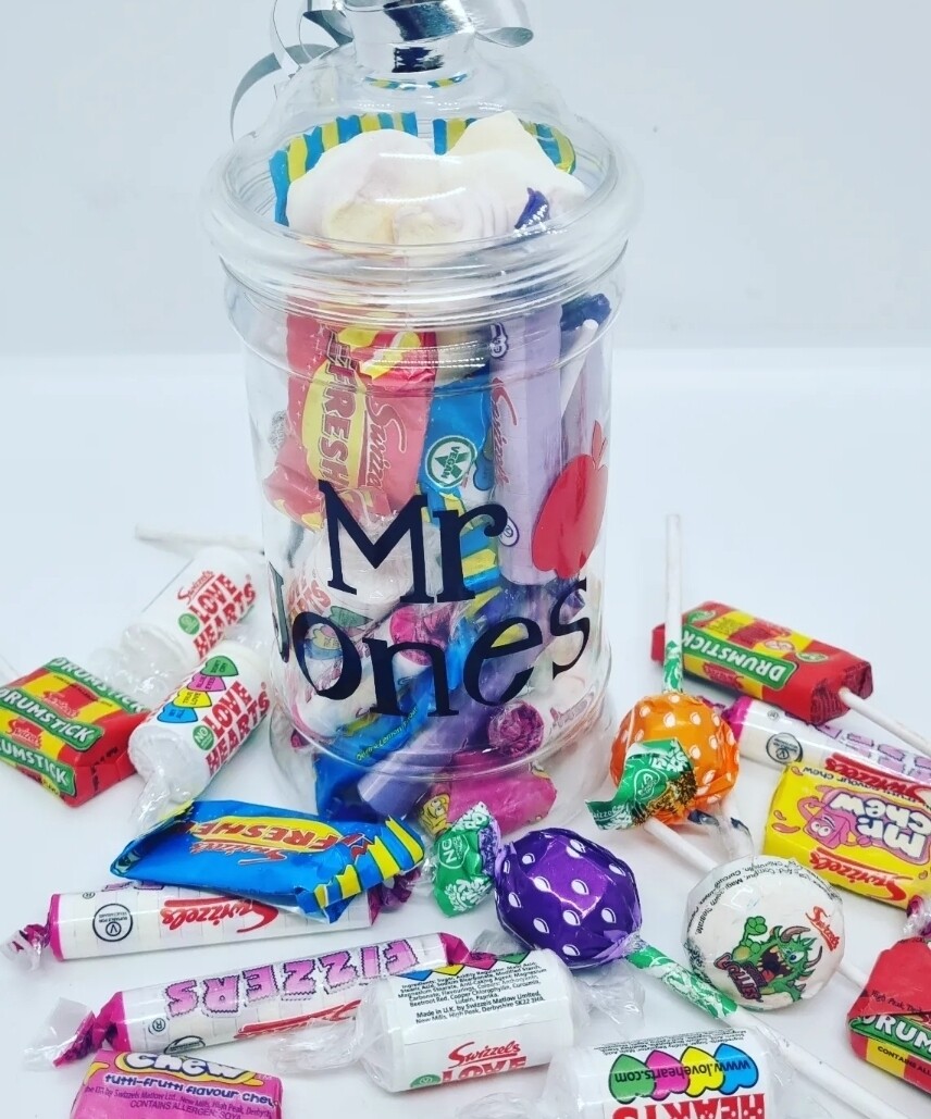 Personalised sweet jar