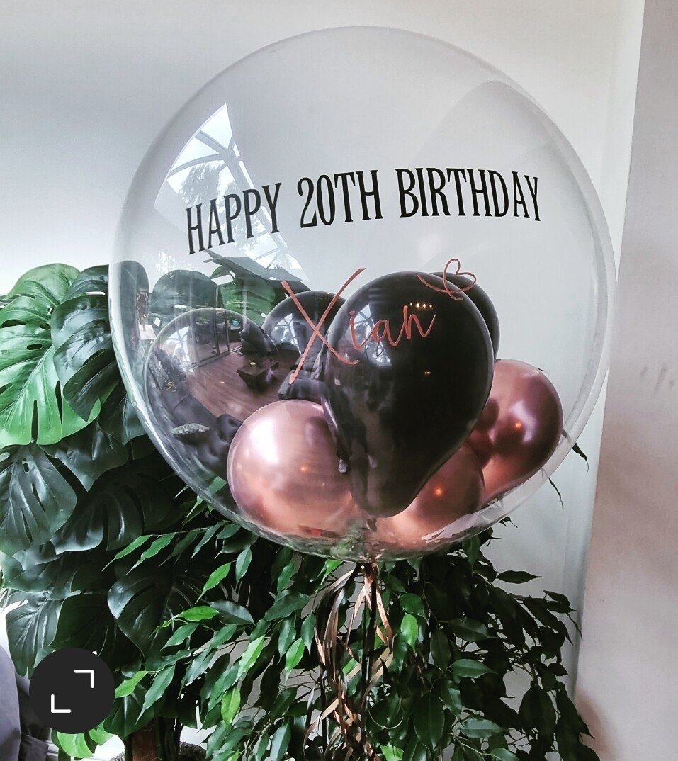 Bubble balloon personalised 