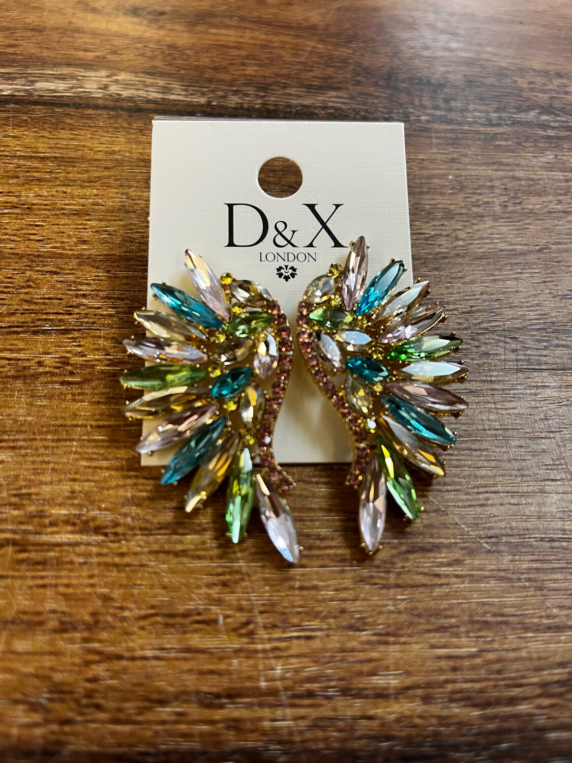 Iris Crystal Earrings By D&amp;X London