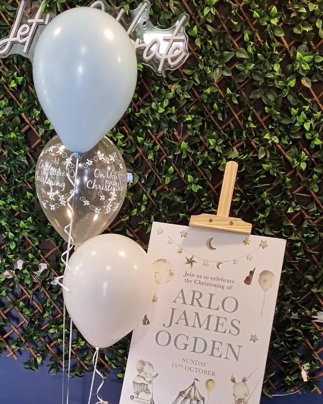 Balloon christening/baby shower package bronze 