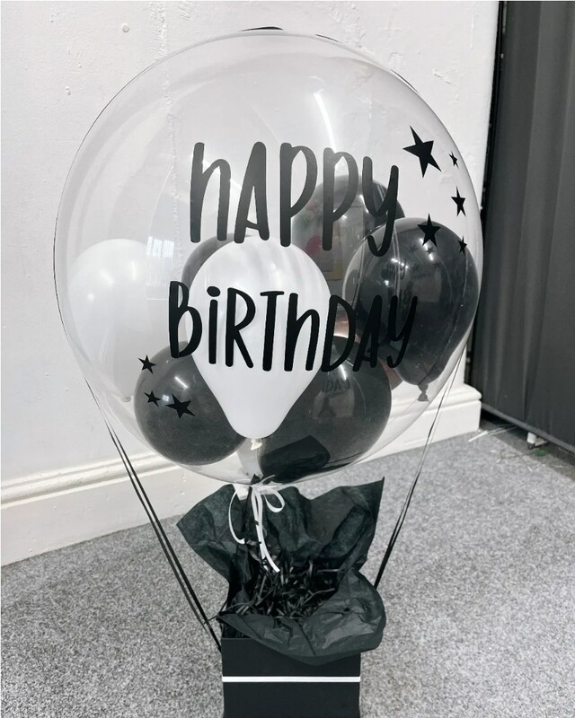 Hot air balloon birthday bubble