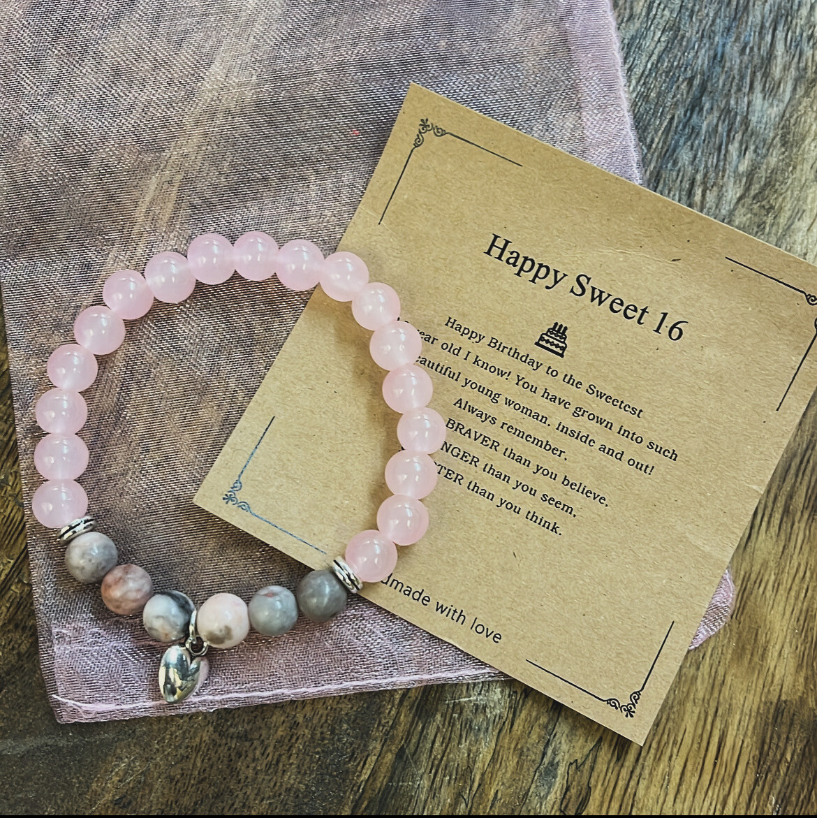 Happy Sweet 16 Bracelet - With Organza Bag