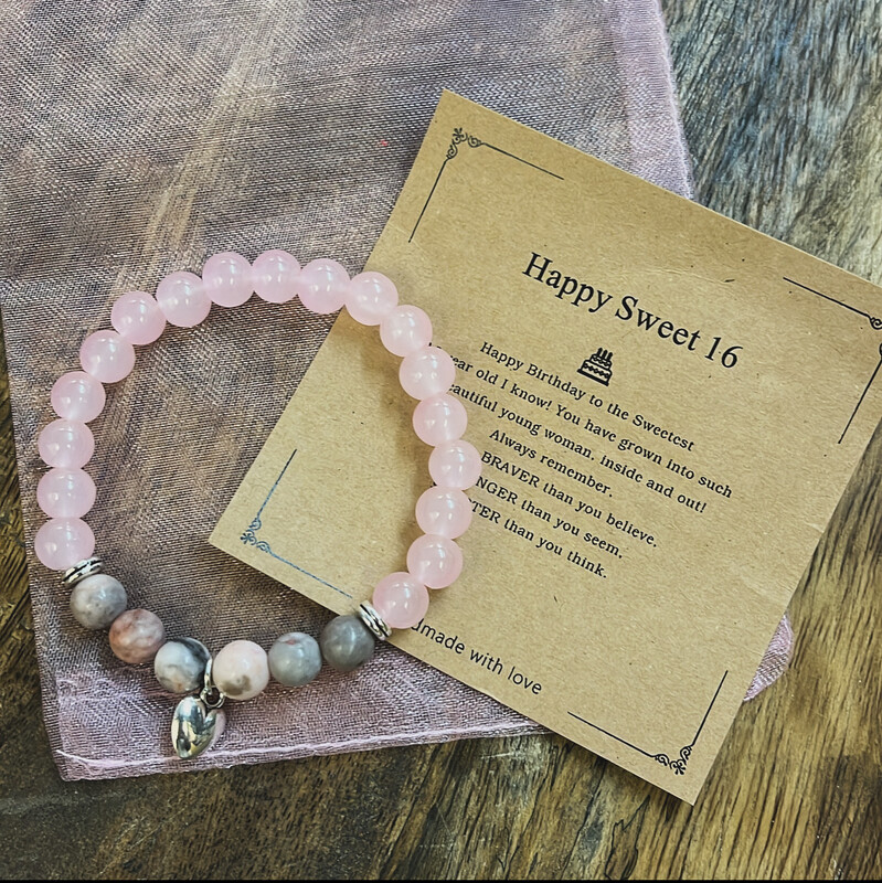 Happy Sweet 16 Bracelet - With Organza Bag
