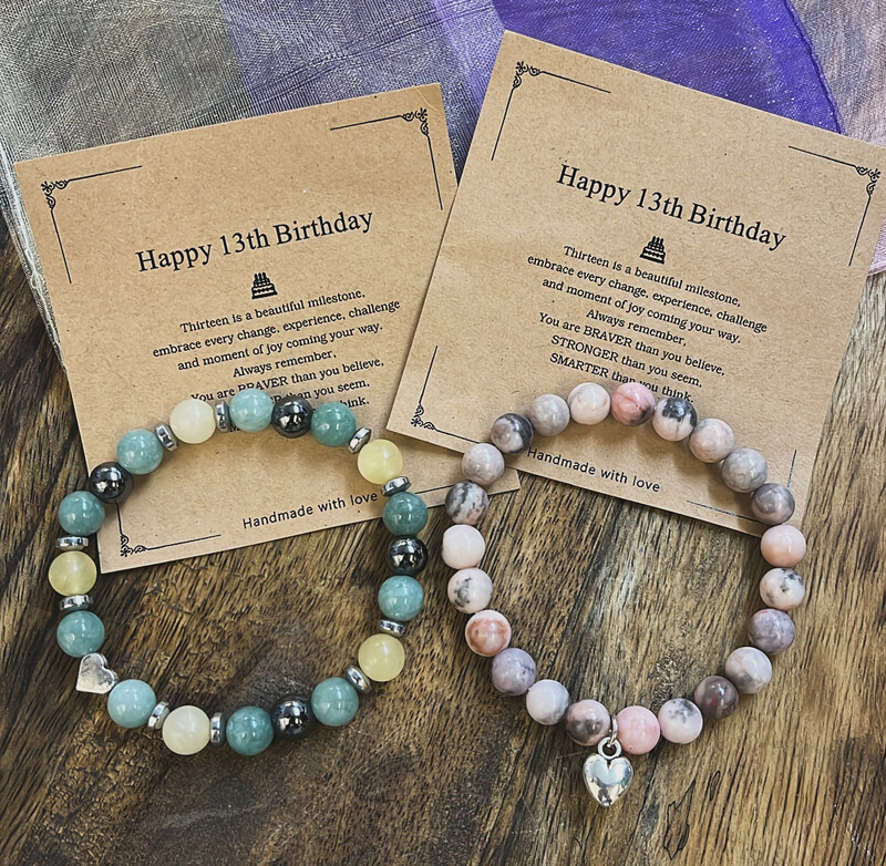 Happy 13th Birthday Bracelet - With Organza Bag