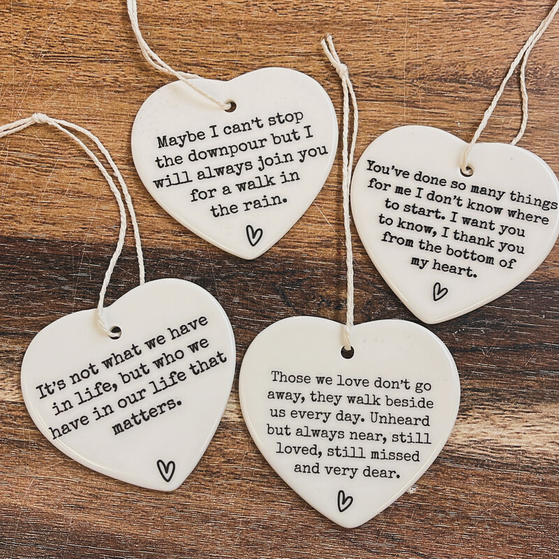 Ceramic Heart - Sayings