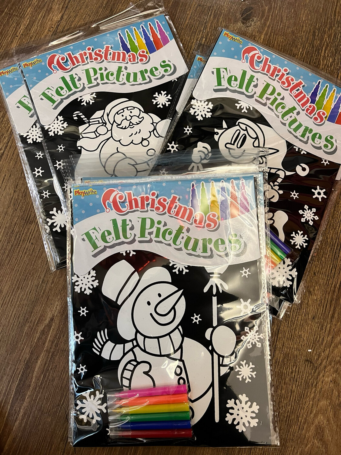 Christmas Felt Colouring Picture