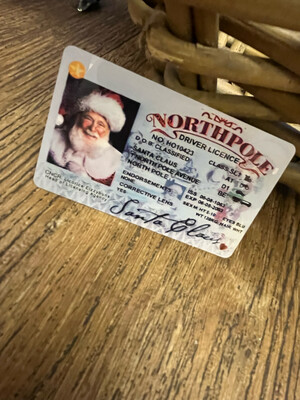 Santa Driving Licence