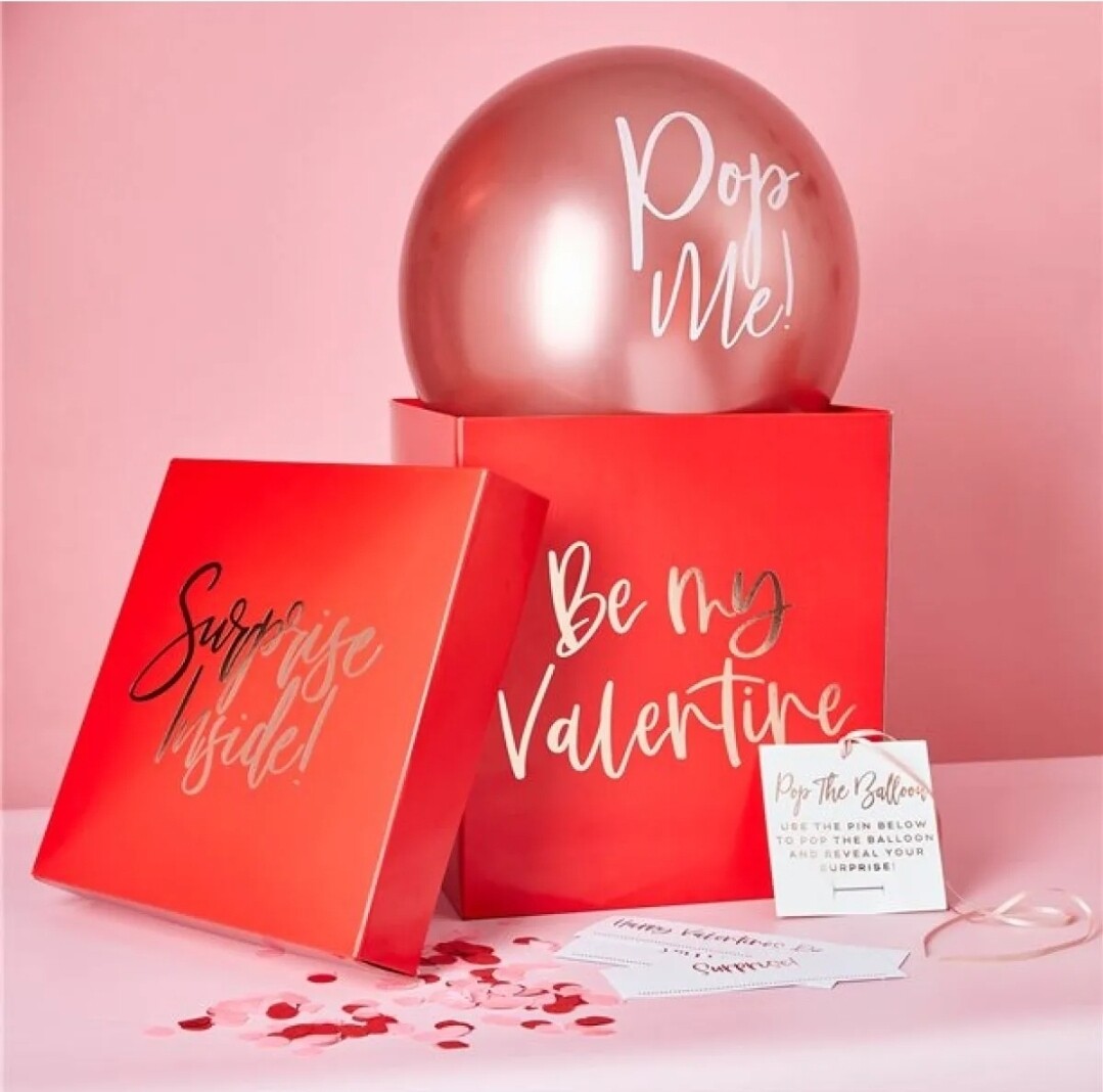 Valentines surprise balloon box 