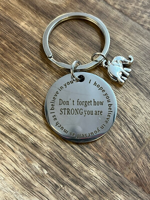Keyring: Don’t Forget How Strong You Are Elephant 🐘… Double Sides