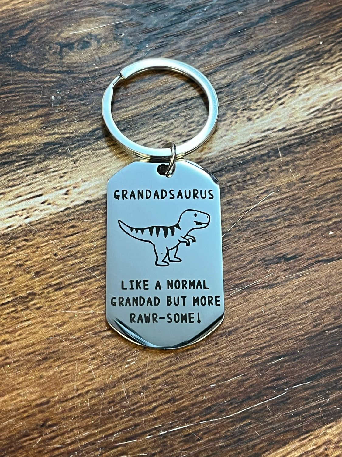 Grandadsaurus Metal Keyring 🦖