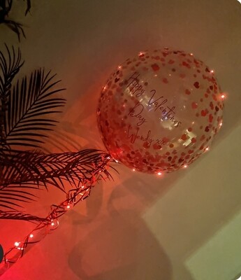 Personalised bubble balloon &amp; lights