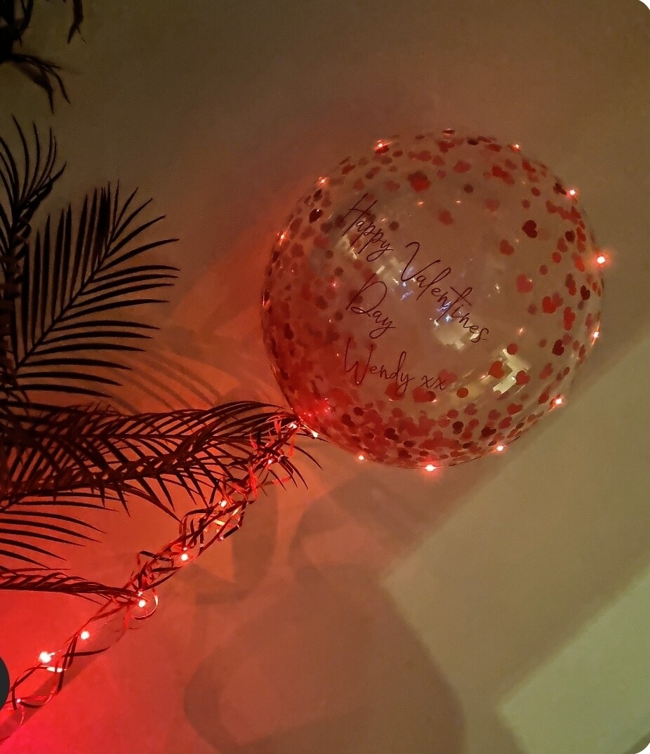 Personalised bubble balloon &amp; lights