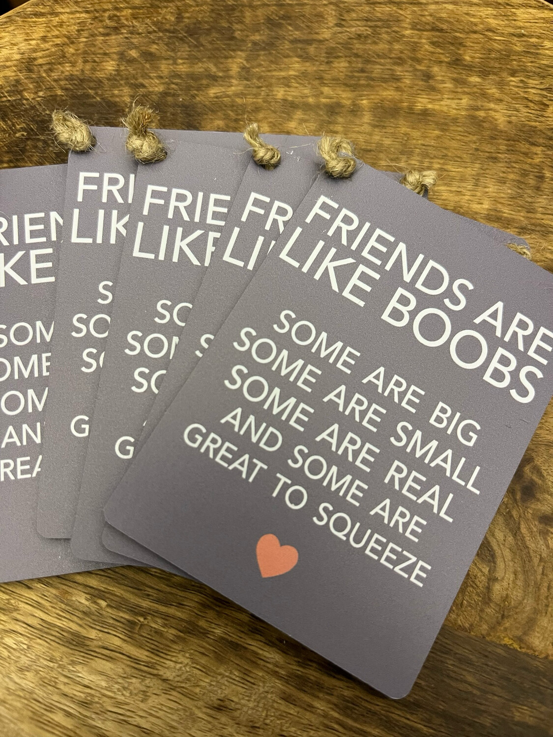 Friends Are Like Boobs Plaque