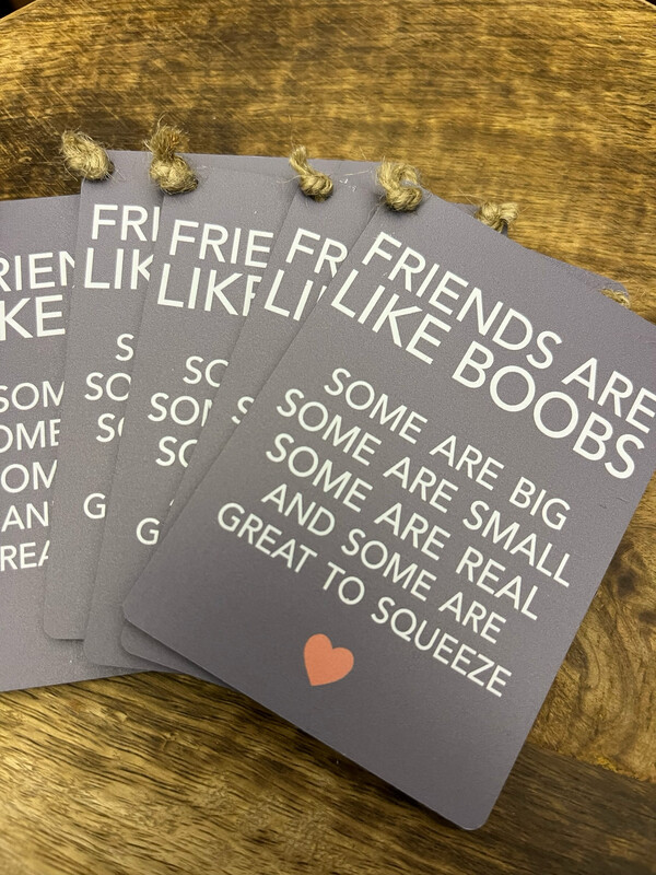 Friends Are Like Boobs Plaque