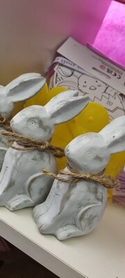 Bunny pottery ornament