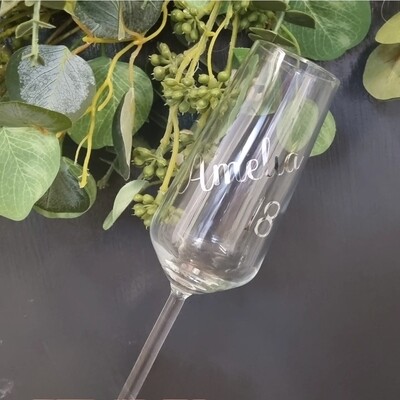 Personalised Prosecco glass