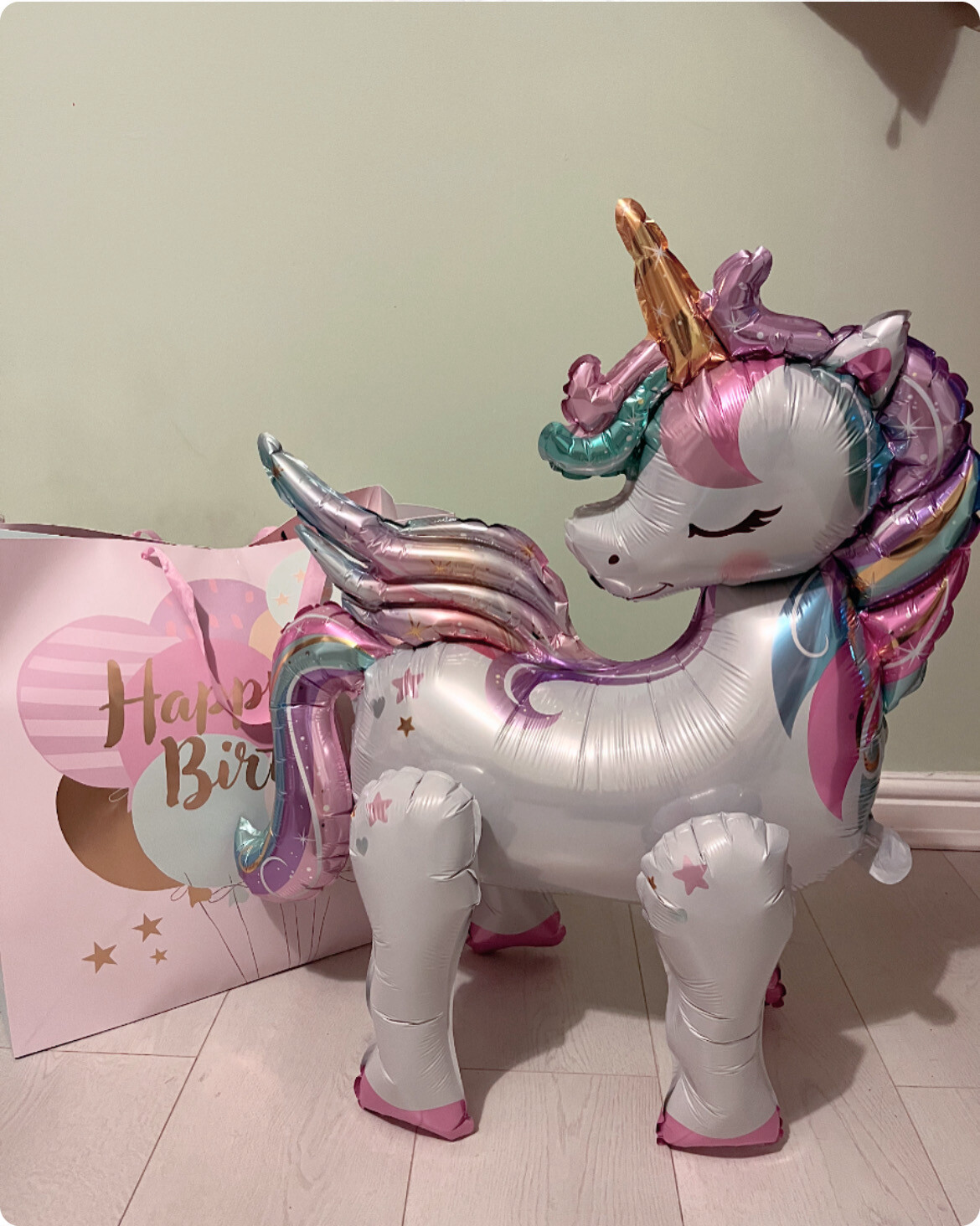 Airfilled Unicorn Standing Balloon 65cm