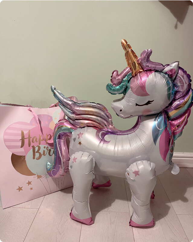 Airfilled Unicorn Standing Balloon 65cm