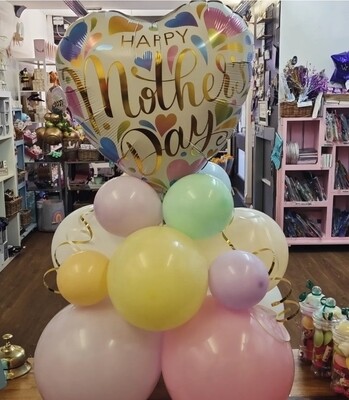 Mothersday balloon heart coloum 
